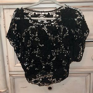 knit floral crop top